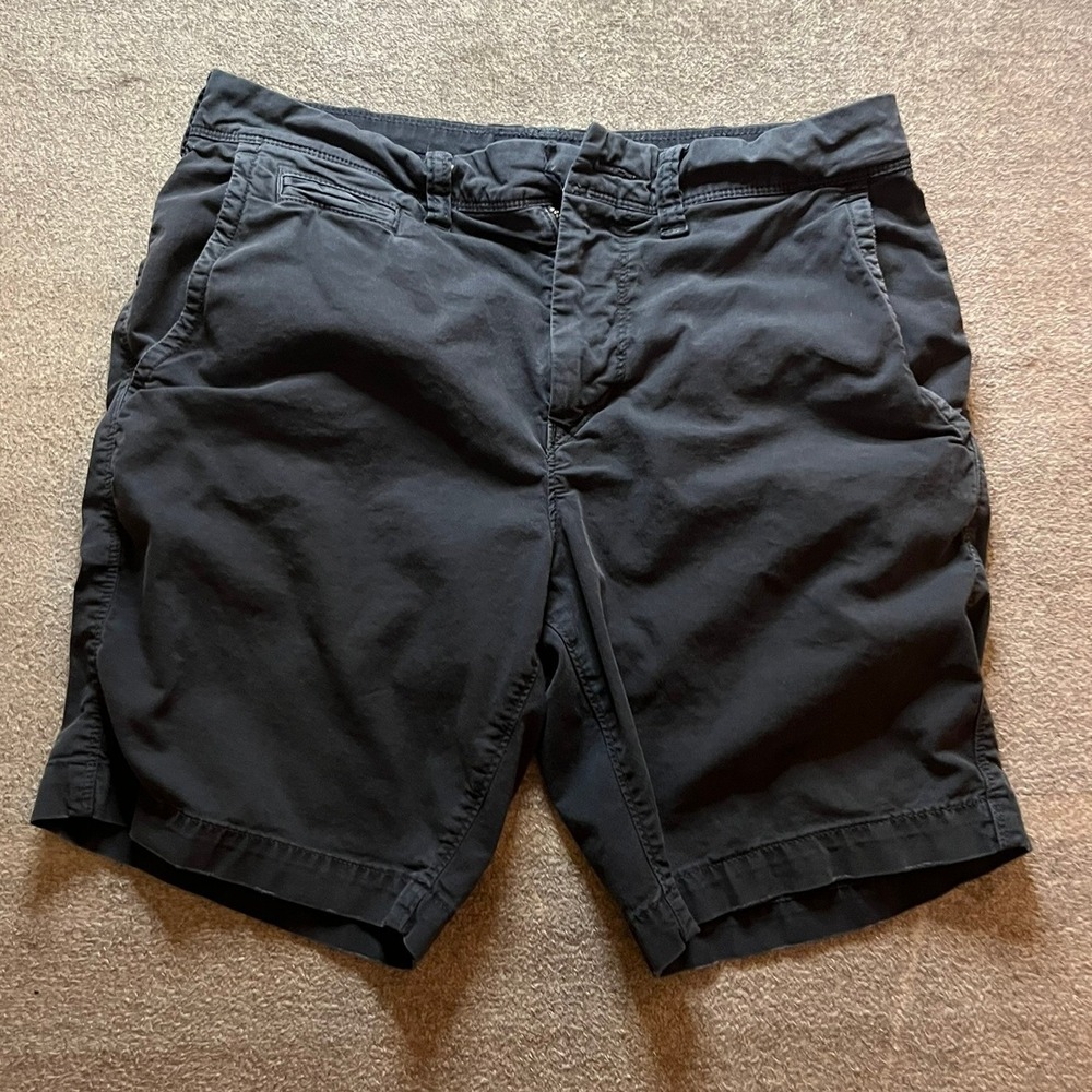 American Eagle Next Level Flex Chino Shorts Mens 28 Gray Stretch Flat Front 8in